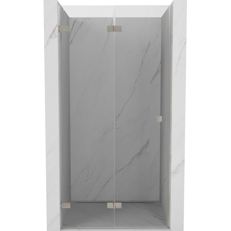 Mexen Lunar-F opvouwbare douchedeur links 60 cm, transparant, geborsteld nikkel - 836-060-000-97-00-L