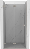 Mexen Lunar-F preklopna lijeva tuš vrata 75 cm, transparentna, brušeni nikal - 836-075-000-97-00-L