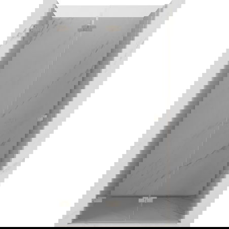 Mexen Lunar-F vouwdeur voor douche links 80 cm, transparant, geborsteld nikkel - 836-080-000-97-00-L