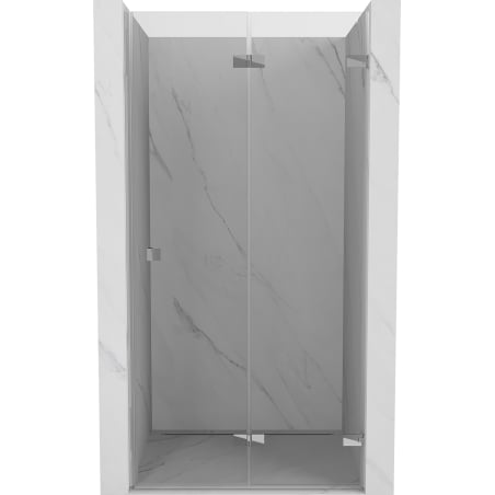 Mexen Lunar-F faltbare Duschabtrennung rechts 85 cm, transparent, Chrom - 836-085-000-01-00-P