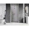 Mexen Lunar-F kokkupandavad dušiuksed parempoolsed 90 cm, läbipaistev, kroom - 836-090-000-01-00-P