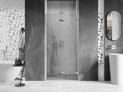 Mexen Lunar-F porte de douche pliantes droite 90 cm, transparent, chrome - 836-090-000-01-00-P