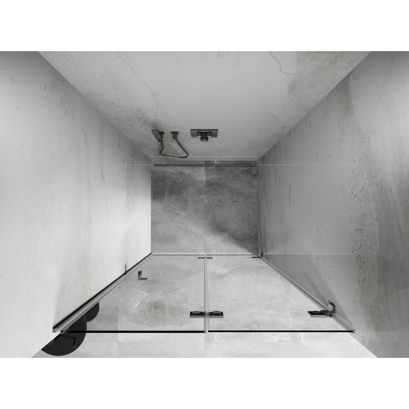 Mexen Lunar-F πτυσσόμενη δεξιά καμπίνα ντους 90 εκ., διαφανής, χρώμιο