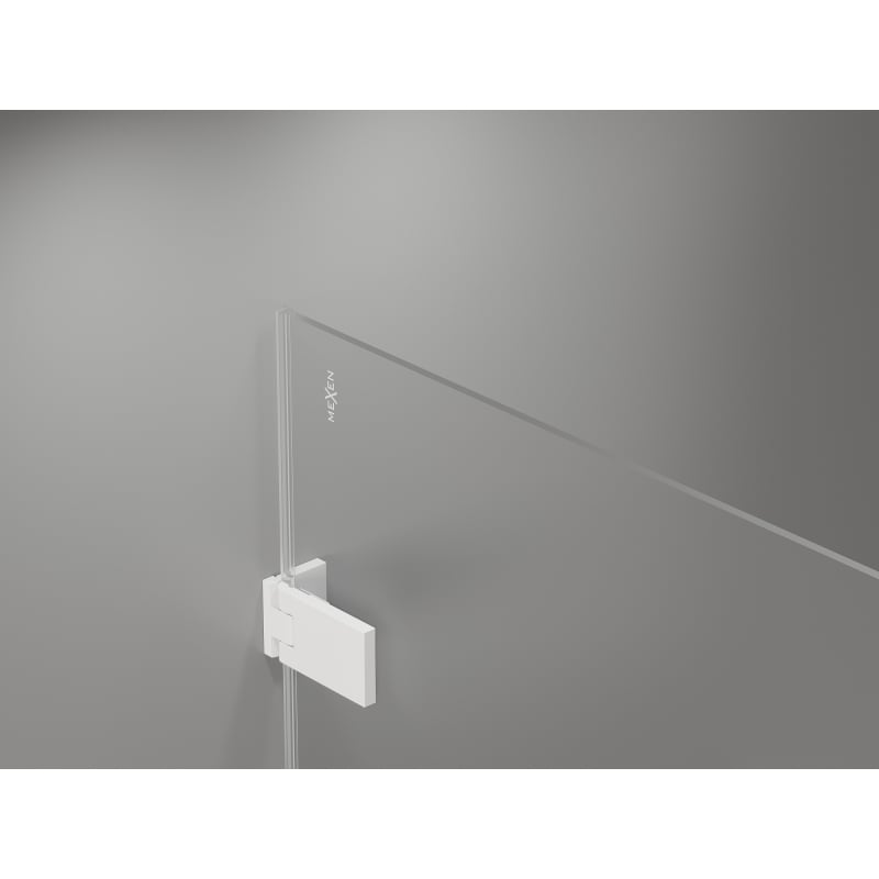 Mexen Lunar-F drzwi prysznicowe składane prawe 60 cm, transparent, białe - 836-060-000-20-00-P