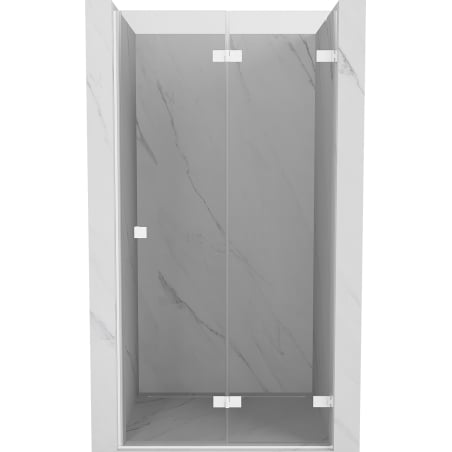 Mexen Lunar-F drzwi prysznicowe składane prawe 70 cm, transparent, białe - 836-070-000-20-00-P