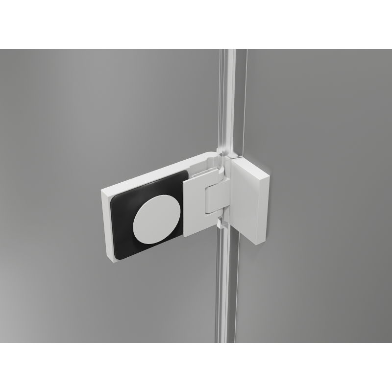 Mexen Lunar-F porta doccia pieghevole destra 90 cm, trasparente, bianco - 836-090-000-20-00-P