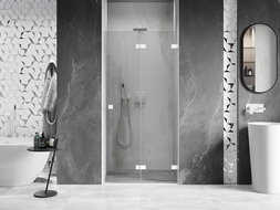 Mexen Lunar-F vouwdeur douche rechts 100 cm, transparant, wit - 836-100-000-20-00-P