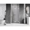 Mexen Lunar-F portes de douche pliantes droites 100 cm, transparentes, blanches - 836-100-000-20-00-P