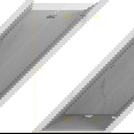Mexen Lunar-F διπλωτή πόρτα ντους δεξιά 60 cm, διαφανής, χρυσή - 836-060-000-50-00-P