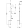 Mexen DQ22 schwarzes, verschiebbares Duschset - 785224581-70
