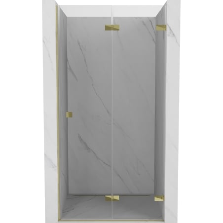 Mexen Lunar-F folding shower door right 70 cm, transparent, gold - 836-070-000-50-00-P
