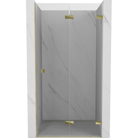 Mexen Lunar-F kokkupandavad dušinurga uksed parempoolsed 90 cm, läbipaistev, kuldne - 836-090-000-50-00-P