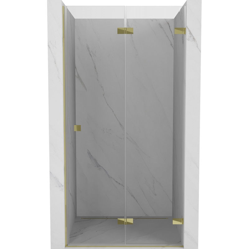 Mexen Lunar-F drzwi prysznicowe składane prawe 100 cm, transparent, złote - 836-100-000-50-00-P