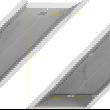 Mexen Lunar-F faltbare Duschtür rechts 60 cm, transparent, gebürstet gold - 836-060-000-55-00-P