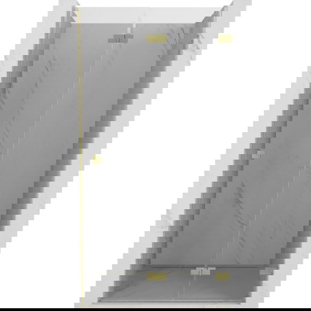 Mexen Lunar-F πτυσσόμενη δεξιά πόρτα ντους 75 εκ., διαφανής, χρυσή