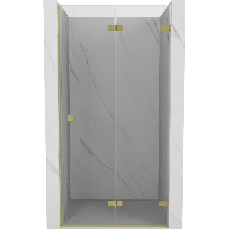 Mexen Lunar-F vouwdeur voor douchecabine rechts 80 cm, transparant, goud geborsteld - 836-080-000-55-00-P