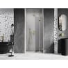 Mexen Lunar-F foldable shower door right 100 cm, transparent, gold brushed - 836-100-000-55-00-P