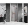 Mexen Lunar-F portes de douche pliantes droite 60 cm, transparent, cuivre brossé - 836-060-000-65-00-P
