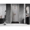 Mexen Lunar-F folding shower door right 60 cm, transparent, brushed copper - 836-060-000-65-00-P
