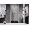 Mexen Lunar-F volditav dušiuks parempoolne 70 cm, läbipaistev, harjatud vask - 836-070-000-65-00-P