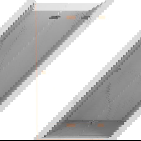 Mexen Lunar-F Faltbare Duschabtrennung rechts 75 cm, transparent, gebürstetes Kupfer - 836-075-000-65-00-P
