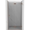Mexen Lunar-F drzwi prysznicowe składane prawe 90 cm, transparent, miedź szczotkowana - 836-090-000-65-00-P