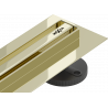 Mexen Flat 360° Slim draaibare lineaire afvoer 130 cm, goud - 1541130