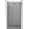 Mexen Lunar-F kokkupandavad duššide uksed paremal 95 cm, läbipaistev, harjatud vask - 836-095-000-65-00-P