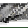 Mexen Lunar L draaideur douchedeur rechts 115 cm, transparant, geborsteld goud - 834L-115-000-55-00-P