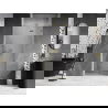 Mexen Lunar L draaideur douchedeur rechts 115 cm, transparant, geborsteld goud - 834L-115-000-55-00-P