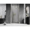 Mexen Lunar L porte de douche battante droite 120 cm, transparent, or brossé - 834L-120-000-55-00-P