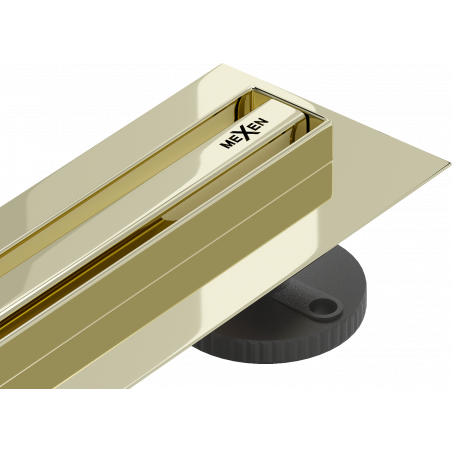 Mexen Flat 360° Slim 150 cm Rotating Linear Drain, Gold - 1541150