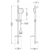Mexen DQ33 sliding shower set, chrome - 785334581-02