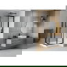Mexen Rio Square Shower Enclosure 70 x 70 cm, Transparent, Black + Rio Tray, White - 860-070-070-70-00-4510