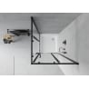Mexen Rio vierkante douchecabine 70 x 70 cm, transparant, zwart + douchebak, wit - 860-070-070-70-00-4510