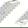 Mexen Rio Cabine de duche quadrada 70 x 70 cm, transparente, dourada + base de duche, branca - 860-070-070-50-00-4510