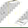 Mexen Rio Kvadratna tuš kabina 70 x 70 cm, prozorna, zlata + tuš kad, bela - 860-070-070-50-00-4510