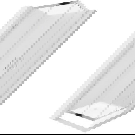 Mexen Rio kvadratna pršna kabina 70 x 70 cm, zmrzal, krom + pladenj , bela - 860-070-070-01-30-4510