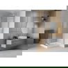 Mexen Rio τετράγωνη καμπίνα ντους 70 x 70 cm, παγετό, χρώμιο + ντους, λευκό