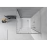 Mexen Rio square shower cabin 70 x 70 cm, frosted, chrome + tray, white - 860-070-070-01-30-4510