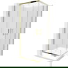 Mexen Rio kvadratna pršna kabina 70 x 70 cm, mat, zlata + tuš kad, bela - 860-070-070-50-30-4510