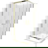 Mexen Rio square shower enclosure 70 x 70 cm, frost, gold + Rio shower tray, white - 860-070-070-50-30-4510