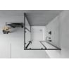 Mexen Rio quadratische Duschkabine 70 x 70 cm, matt, schwarz + Rio-Duschwanne, weiß - 860-070-070-70-30-4510