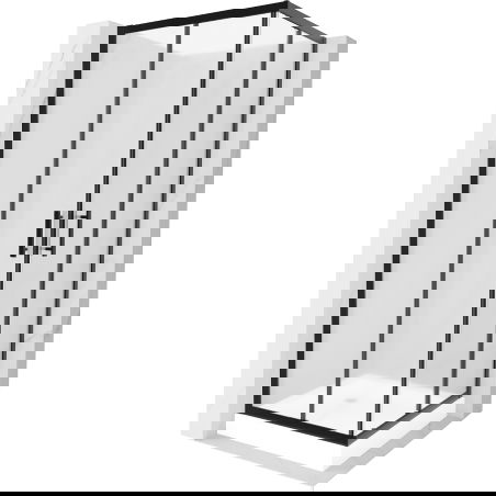 Mexen Rio kvadratna tuš kabina 70 x 70 cm, motni vzorec, črna + tuš kad, bela - 860-070-070-70-30-4510