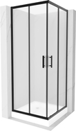 Mexen Rio square shower cabin 70 x 70 cm, frosted, black + shower tray, white - 860-070-070-70-30-4510