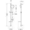 Mexen DQ33 adjustable shower set, black - 785334581-70