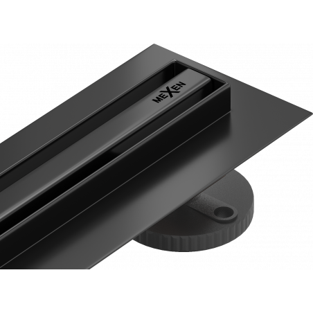 Mexen Flat 360° Slim rotary linear drain 130 cm, black - 1741130