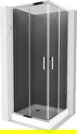 Mexen Rio kvadratna tuš kabina 70 x 70 cm, grafit, krom + tuš kad, bela - 860-070-070-01-40-4510