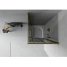 Mexen Rio square shower cabin 70 x 70 cm, graphite, gold + shower tray, white - 860-070-070-50-40-4510