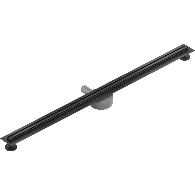 Mexen Flat 360° Slim rotary linear drain 130 cm, black - 1741130